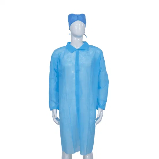 Disposable Snap Front Dust Coat Industrial Use